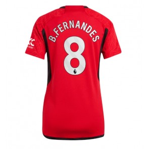 Manchester United Bruno Fernandes #8 Hjemmebanetrøje Dame 2023-24 Kort ærmer